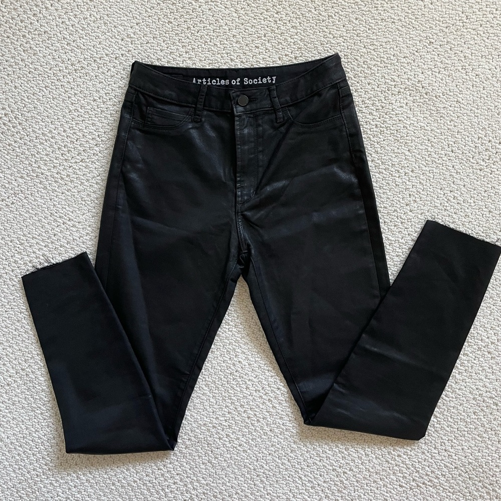 Articles of Society Faux Leather Denim